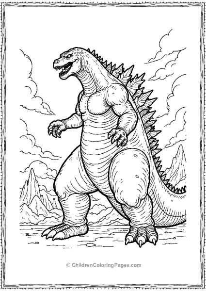 Godzilla Batteling Multiple Kijus Free PDF Printable