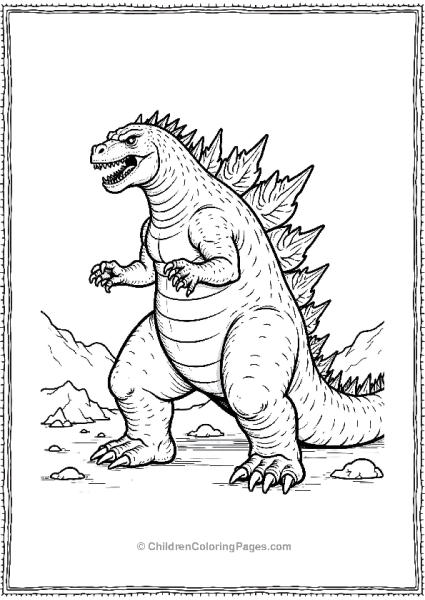 Godzilla Blocking An Attack Free PDF Printable