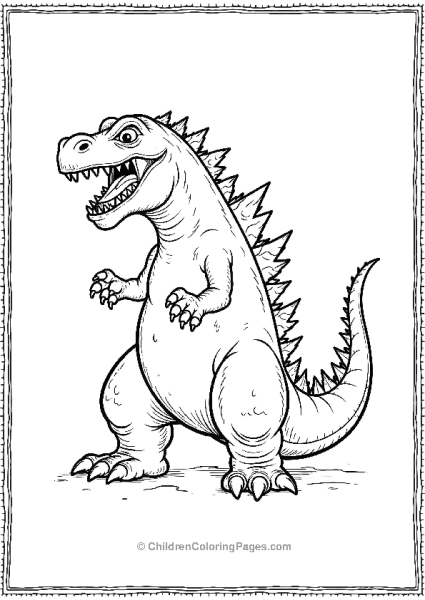 Godzilla Cartoon Style Free PDF Printable