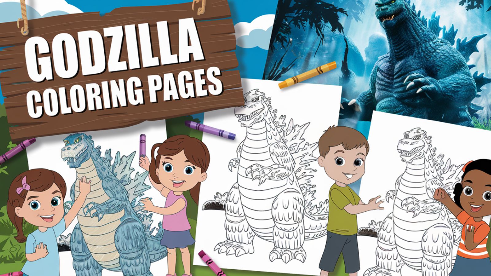 Godzilla Coloring Pages – Download Free PDF Printables 🐲🦖🐱‍🐉🖍️