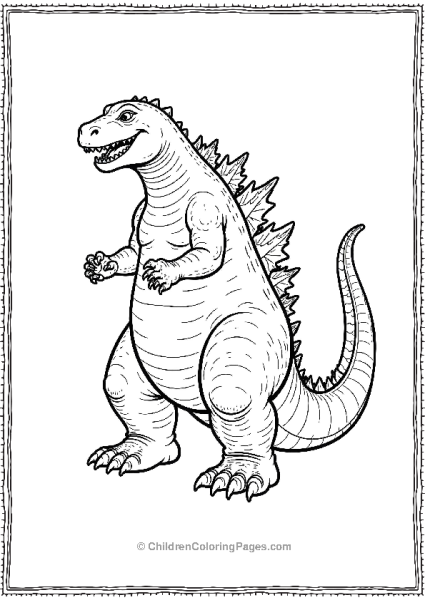 Godzilla Detailed Full Body Free PDF Printable