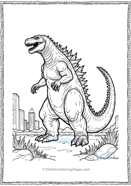 Godzilla Full Body View Free PDF Printable