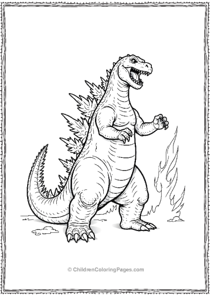 Godzilla Grabbing A Kajju By Its Tail Free PDF Printable