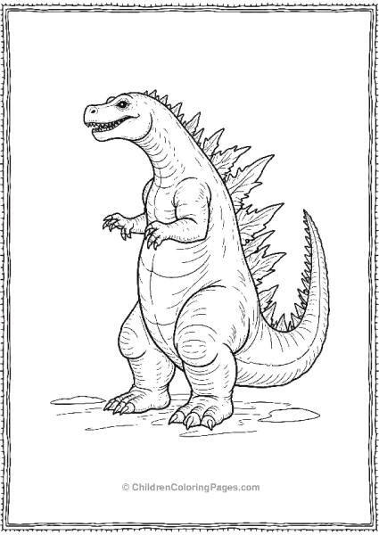 Godzilla Side Profile Free PDF Printable