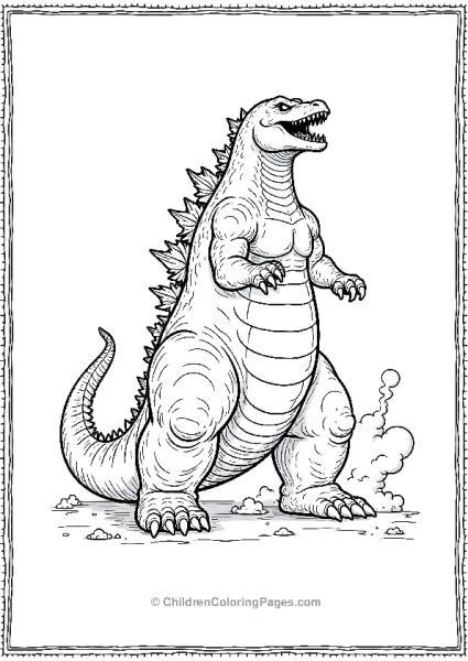 Godzilla Standing Victoriously Free PDF Printable