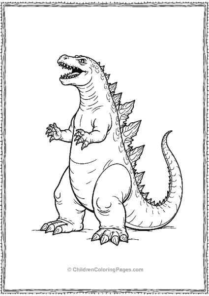 Godzilla Tilting His Head Back Free PDF Printable