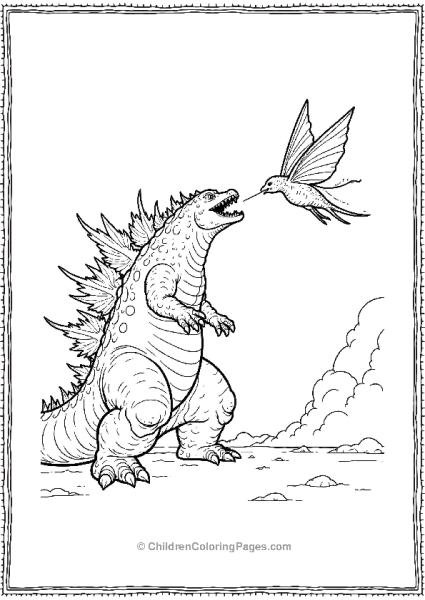 Godzilla Using Atomic Breath Free PDF Printable