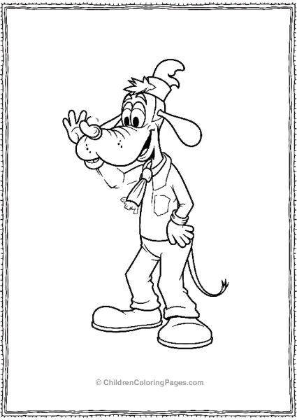 Goofy Bowing Dramatically Like A Stage Performer Free PDF Printable