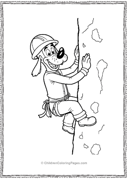 Goofy Climbing Rock Wall With Safety Helmet Free PDF Printable