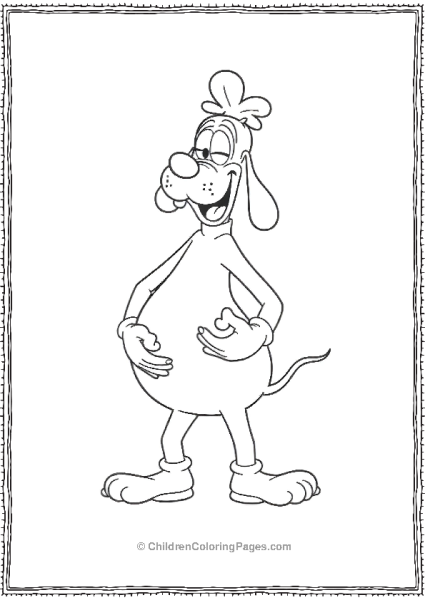 Goofy Laughing Out Loud While Holding His Belly E Free PDF Printable