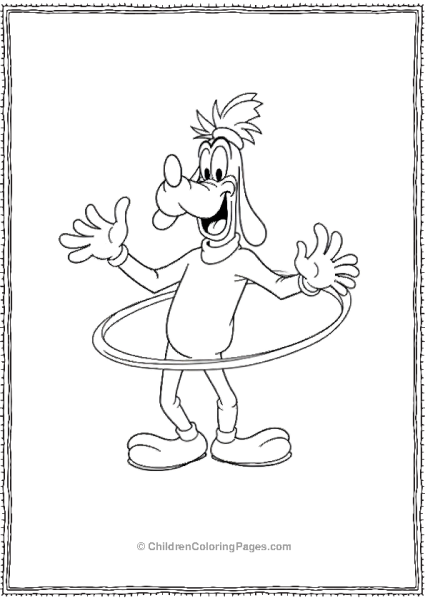 Goofy Spinning Around In Circles While Trying To Free PDF Printable