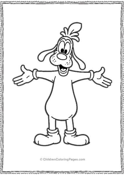 Goofy With His Arms Wide Open Ready For A Big Fri Free PDF Printable