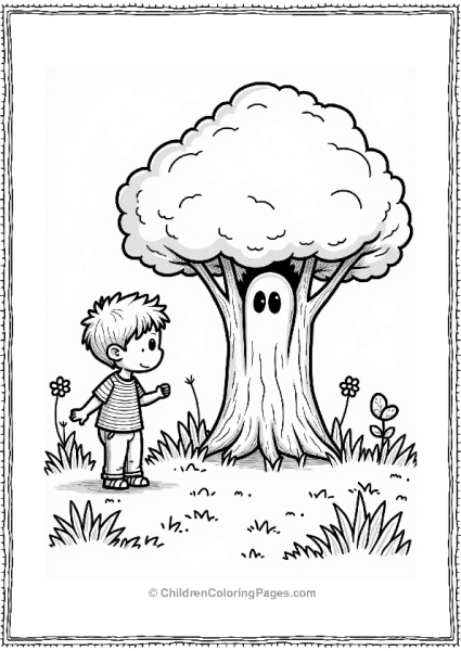 Goosebumps Boy And Ghost Playing In A Field Free PDF Printable