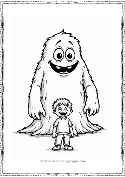 Goosebumps Boy Facing Cartoon Monster Free PDF Printable