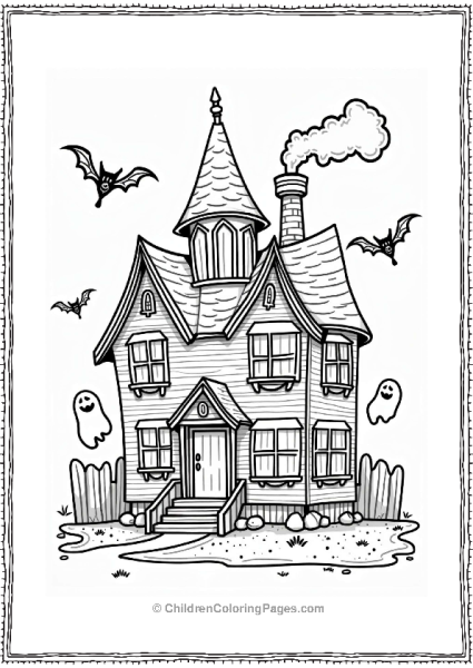 Goosebumps Charming Haunted House With Playful Ghosts Free PDF Printable