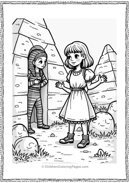 Goosebumps Girl Exploring An Ancient Pyramid With A Mummy Free PDF Printable