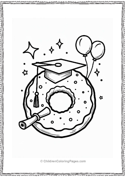 Graduation Donut Cap Celebration Free PDF Printable