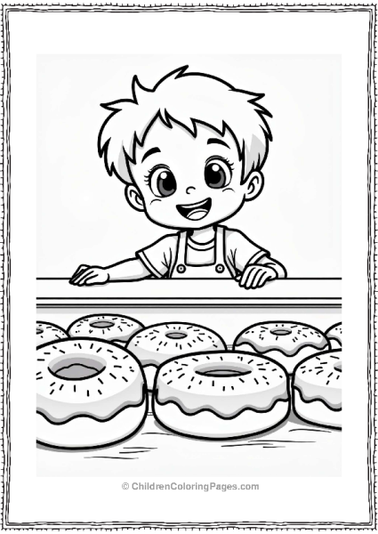 Happy Child Choosing Donuts Free PDF Printable