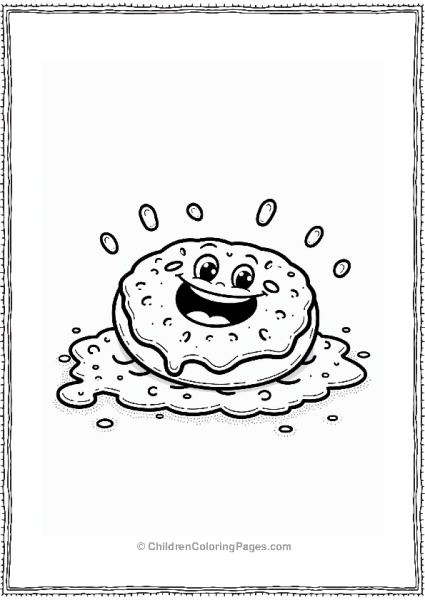 Happy Donut Rolling In Flour Free PDF Printable