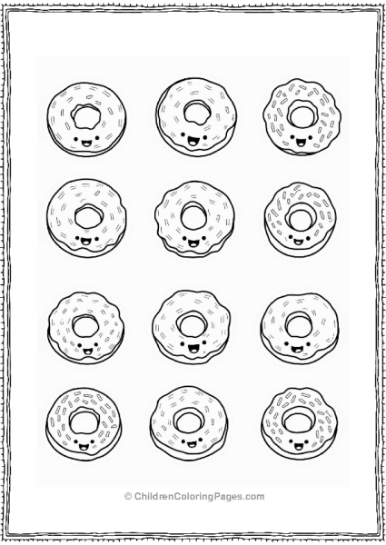 Happy Donuts Collection Free PDF Printable