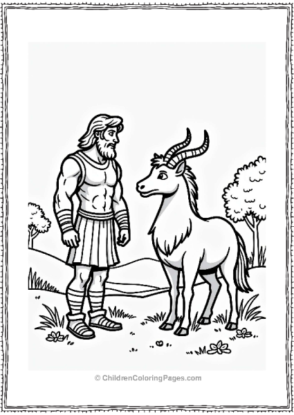 Hercules And The Centaur In A Meadow Free PDF Printable