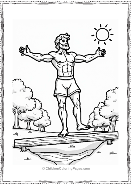 Hercules Balancing On A Beam Free PDF Printable