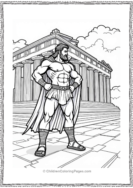 Hercules Beside The Parthenon Free PDF Printable