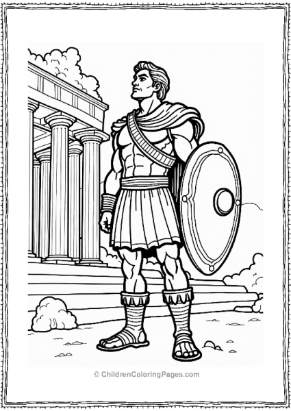 Hercules Beside The Temple Of Athena Free PDF Printable