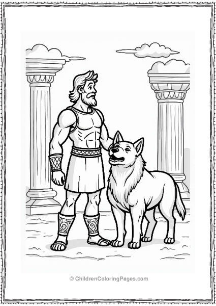 Hercules Capturing Cerberus Free PDF Printable