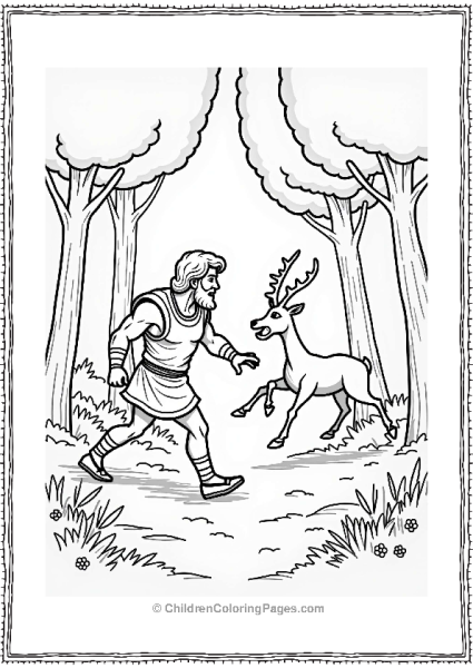 Hercules Chasing The Ceryneian Hind Free PDF Printable