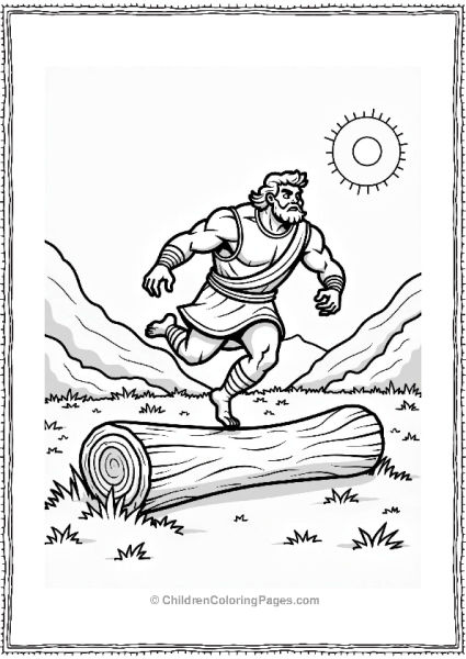 Hercules Jumping Over A Log Free PDF Printable