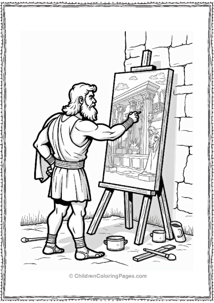 Hercules Painting A Mural Of Greek Myths Free PDF Printable