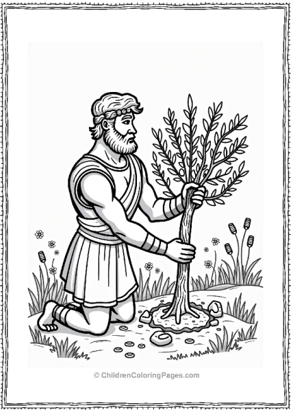 Hercules Planting An Olive Tree Free PDF Printable