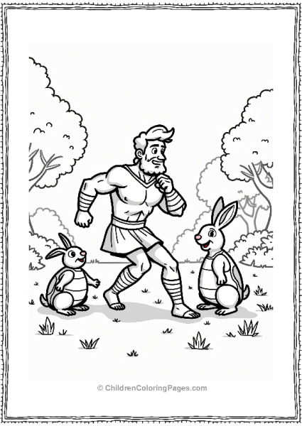 Hercules Training With Friends In The Park Free PDF Printable