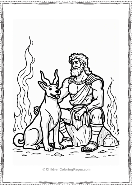 Hercules With Cerberus In The Underworld Free PDF Printable