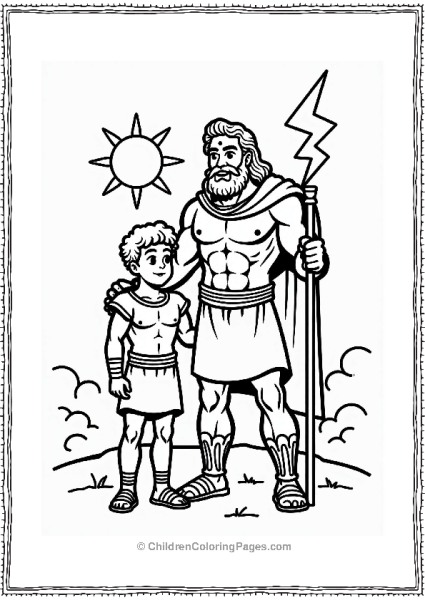 Hercules With Zeus Among Clouds Free PDF Printable