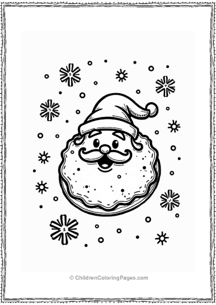 Holiday Donut With Santa Claus Free PDF Printable