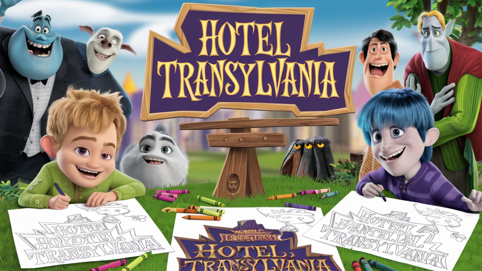 Hotel Transylvania Coloring Pages – Free PDF Printables 🦇👻😈