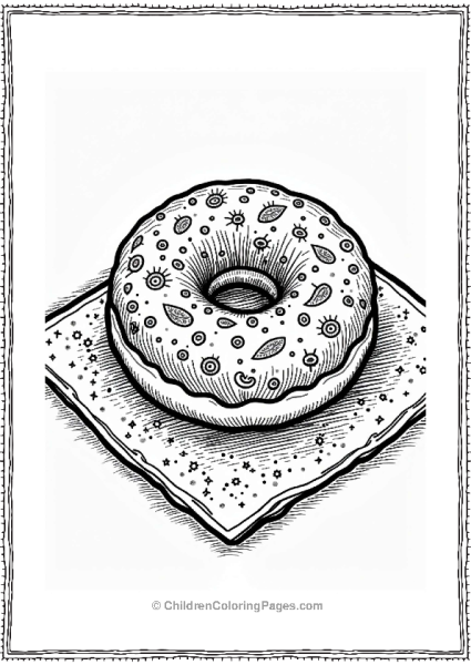 Indian Flavored Donut With Glitter Free PDF Printable