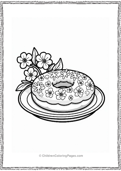 Japanese Mochi Donut With Cherry Blossoms Free PDF Printable