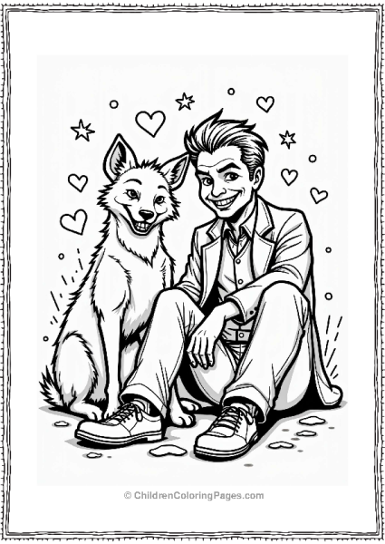 Joker And His Pet Hyena Free PDF Printable