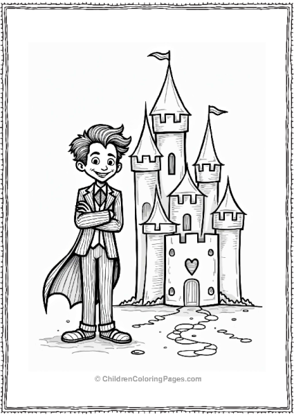 Joker Beside Playing Card Castle Free PDF Printable
