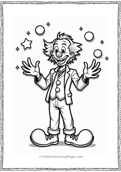 Joker Clown Juggling Shapes Free PDF Printable