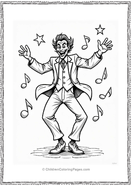 Joker’s Silly Dance Illustration Free PDF Printable