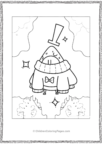 Kawaii Bill Cipher With A Tie And A Hat Gravity Falls Free PDF Printable