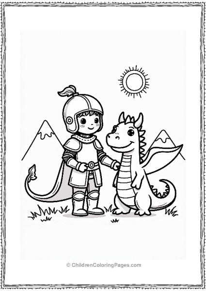 Knight And His Dragon Free PDF Printable