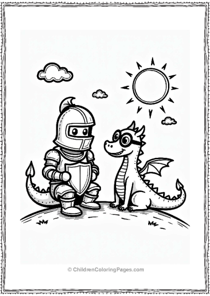 Knight And The Friendly Dragon Free PDF Printable