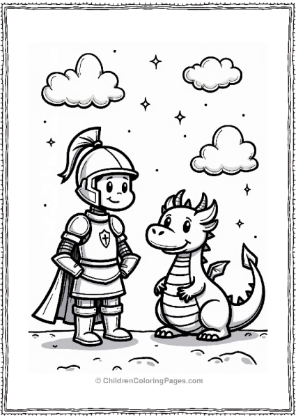 Knight And The Guardian Dragon Free PDF Printable