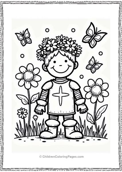 Knight In The Flower Festival Free PDF Printable