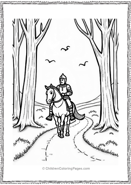 Knight On A Quest Through The Forest Free PDF Printable